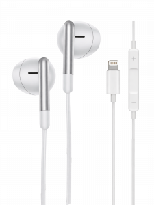 Наушники проводные гарнитура для айфона с микрофоном Орбита OT-ERG61 Белые